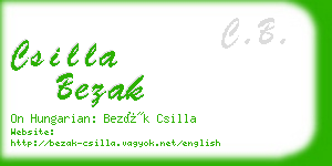csilla bezak business card
